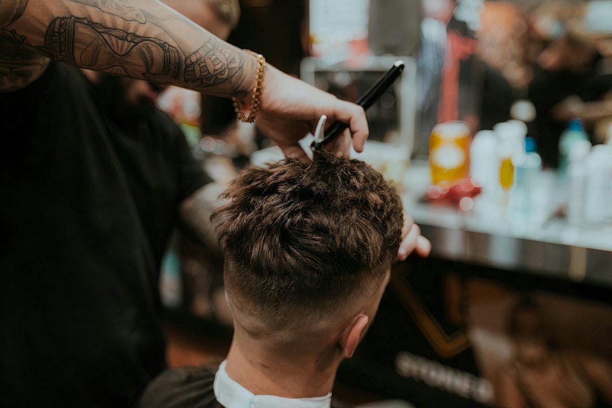 Corte fade con textura arriba